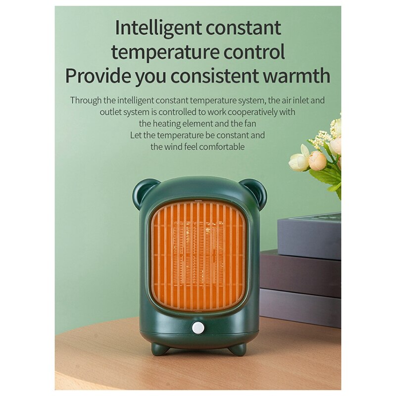 Mini radiateur électrique silencieux à prise ue, petit format, chauffage rapide de l&#39;air, pour la maison, le dortoir ou le bureau