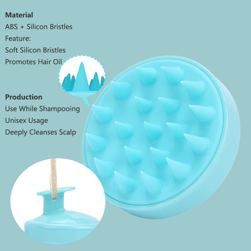 Strumento per il massaggio della testa spazzola per il massaggio del cuoio capelluto dei capelli in silicone pettine per il lavaggio dei capelli spazzola per manico magico spazzola per massaggio termale