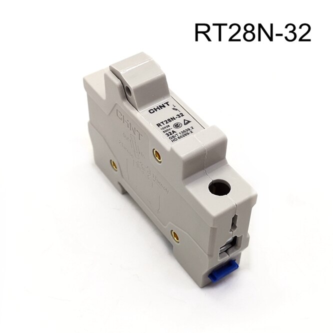 CHINT RT28N-32X 1 Pole DIN Rail Mount Fuse Holder Base with Indicator Light 1P for 10x38mm Fuse: RT28N-32