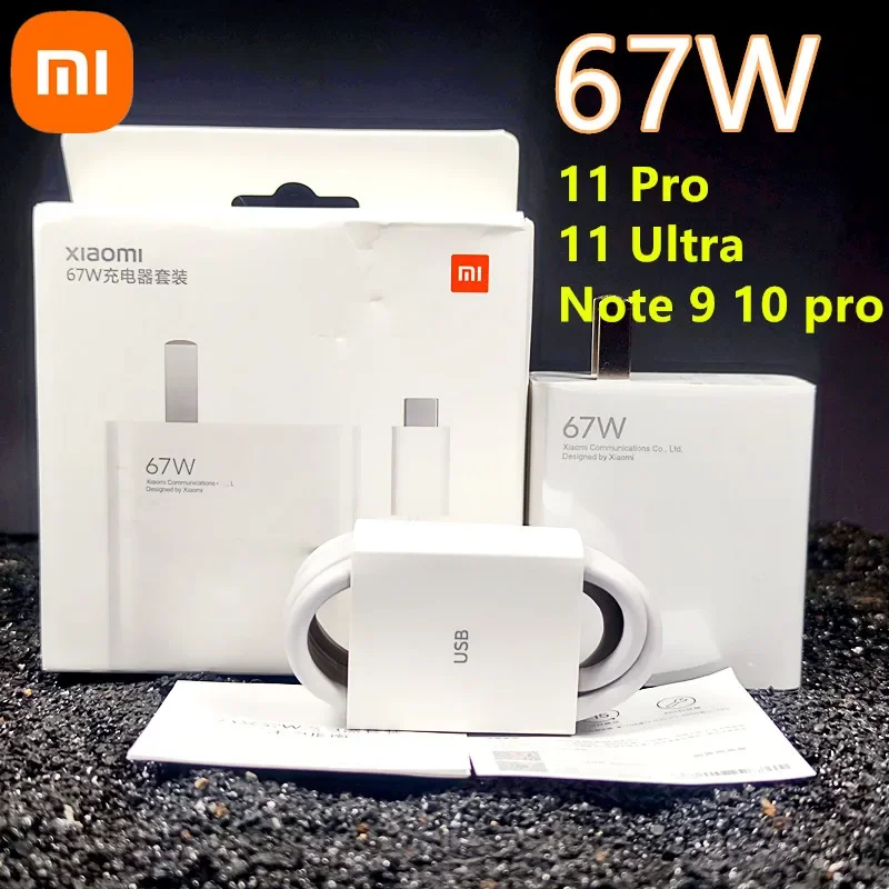 Original Xiaomi Charger 67W Turbo Charging EU Power Supply Fast Charge Usb Type C Cable For Redmi Note 11 12 13 Pro Mi 13 Lite: BR