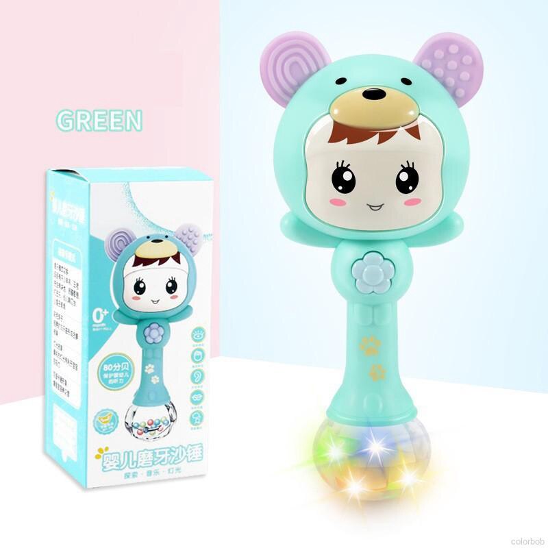 Popolare! portato Luminoso campanello Musica Martello della Sabbia Massaggiagengive Morbido Sviluppare Giocattolo Del bambino Sonaglio di Plastica campanello Intelligente Palla Presa: 02