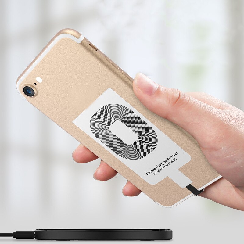 Ultra Dünne Qi Wireless Charging-Receiver Adapter Für iPhone 7 6 6s Plus 5 5s 5c SE Ladegerät pad Spule Modul Induktion Rezeptor