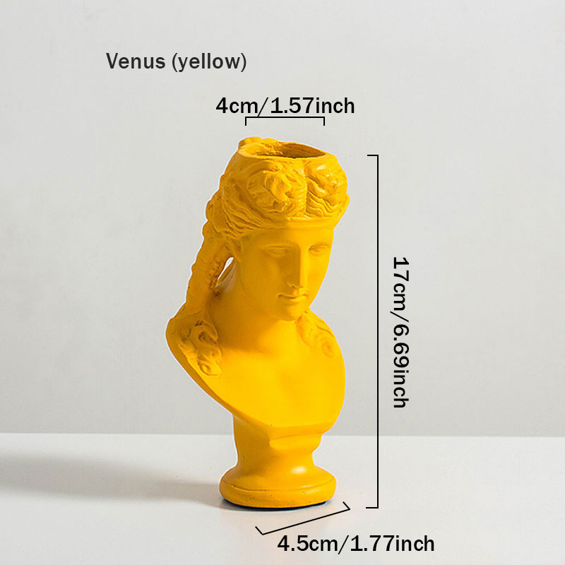 Venus Model Flowerpot Desktop Simulation Flower Arrangement Container Resin Model Handmade Artist Home Decoration