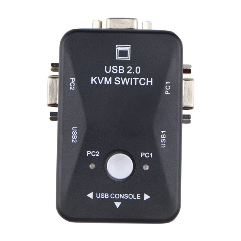 2 in 1 Heraus USB 2,0 VGA KVM schalten Kasten 2-Hafen PC Monitor Schalter Kasten Adapter Für Computer tastatur Maus Monitor Stecker und Spielen: mit Nein Kabel