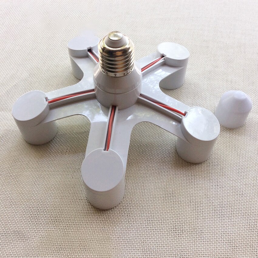 1 turn to 5 E27 Light Adapter Converters lamp Base Holder Socket plug Splitter for LED Lighting Lamp Adapter holder converter