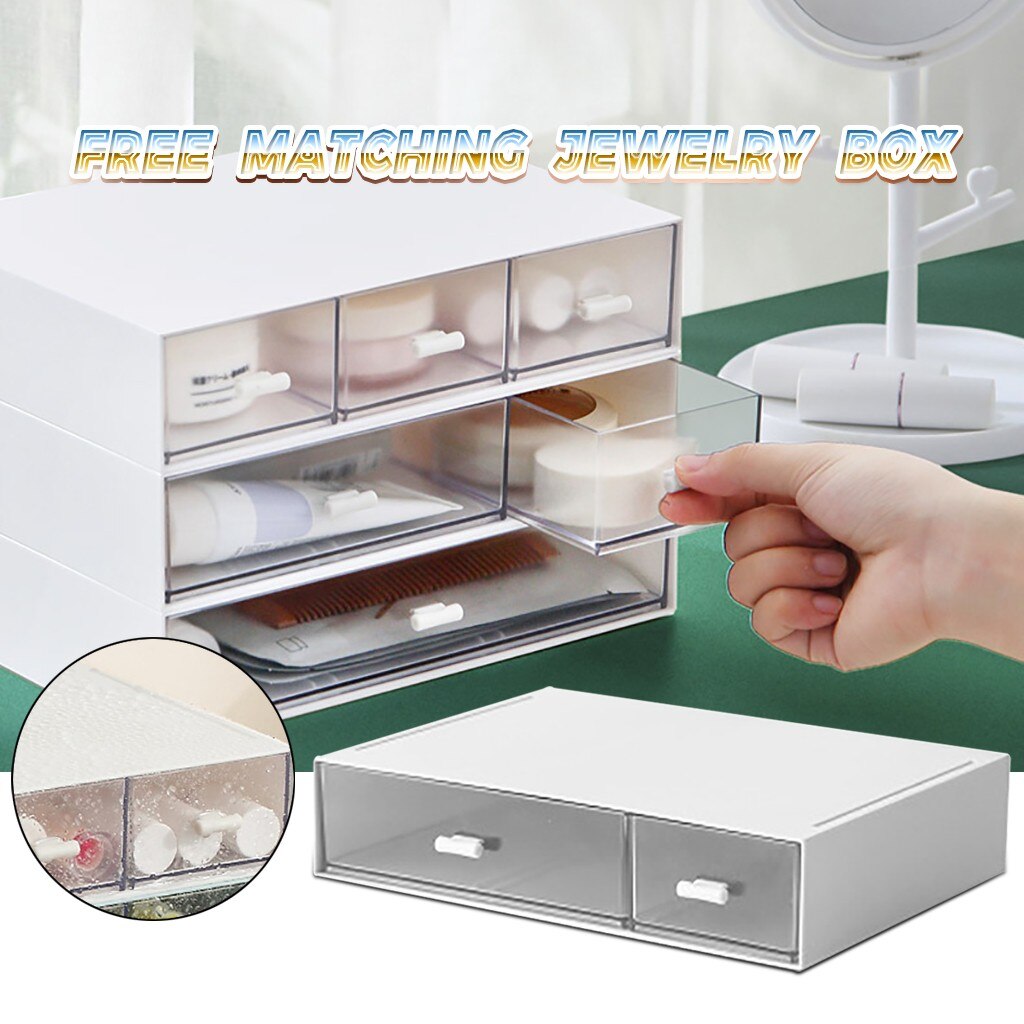 Plastic Storage Boxes Slots Adjustable Packaging Transparent Tool Case Craft Organizer Box Jewelry Accessories
