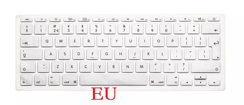 EU US Soft Silicon Keyboard Skin for Macbook Air 11 Keyboard Cover A1465 A1370 Keyboard Skin Film Protector: EU-White