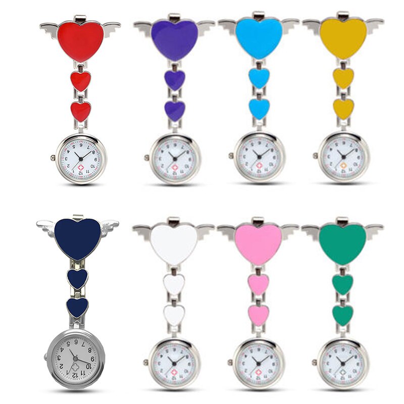 Verpleegkundige Pocket Horloges Ronde Wijzerplaat Quartz Angel Band Broche Arts Opknoping Horloges JAN88