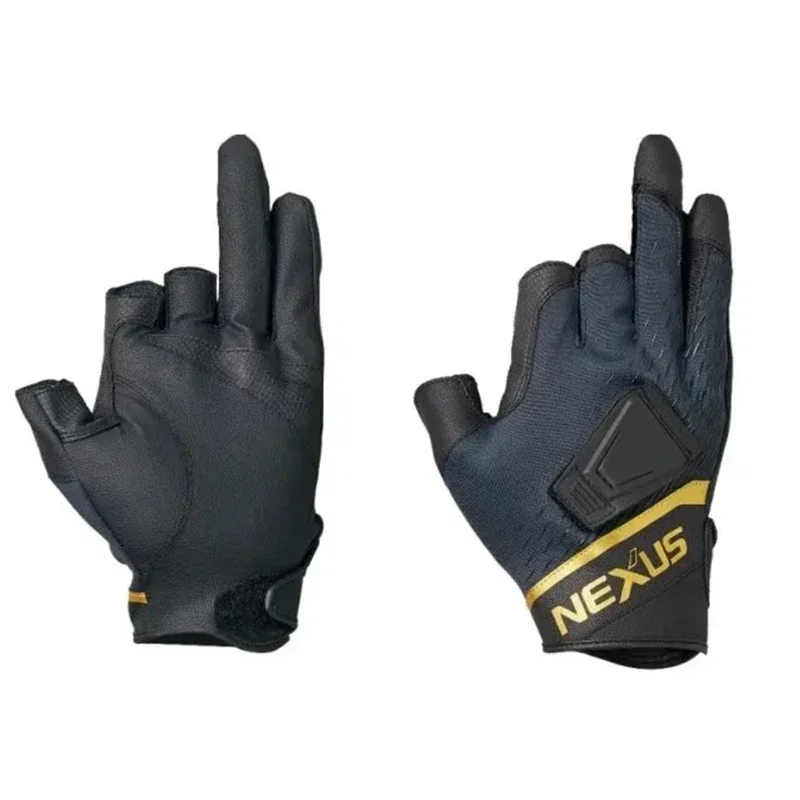 Rutschfeste Angelhandschuhe GL-112V Winter elastische 3-Finger-Schnitt winddichte und warme Felsen-Angelhandschuhe wasserdichte Angelhandschuhe: XL / Schwarz