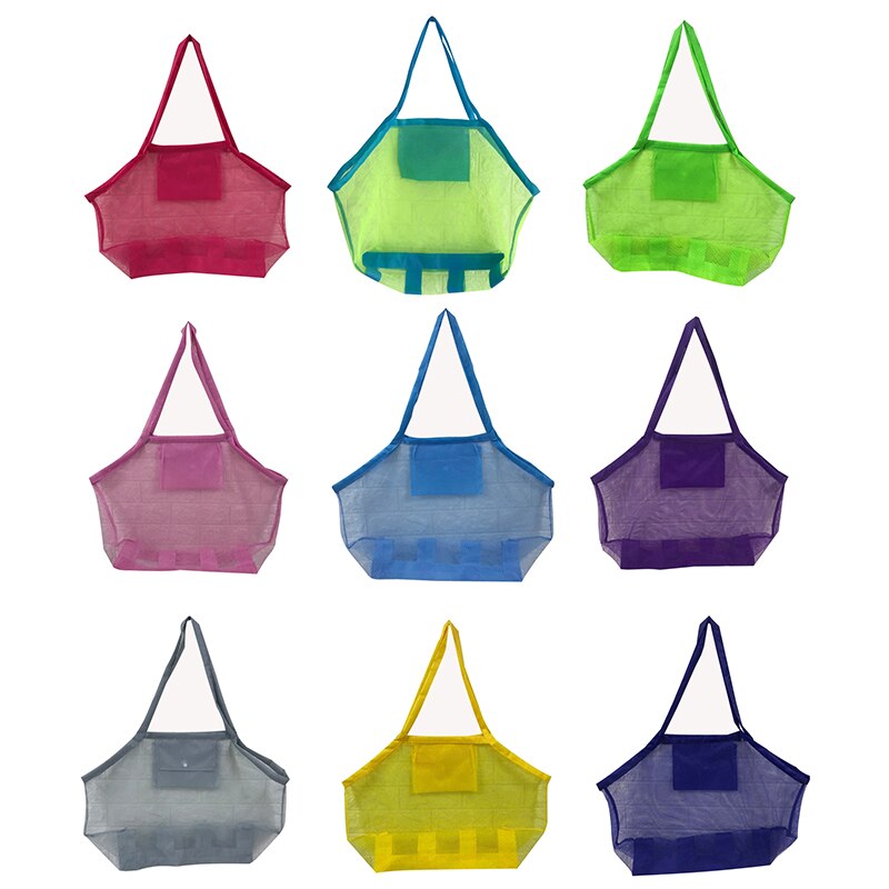 Bolsas de malla de gran capacidad para juguetes de playa para niños y mujeres, organizador de ropa, toalla, cosméticos, maquillaje
