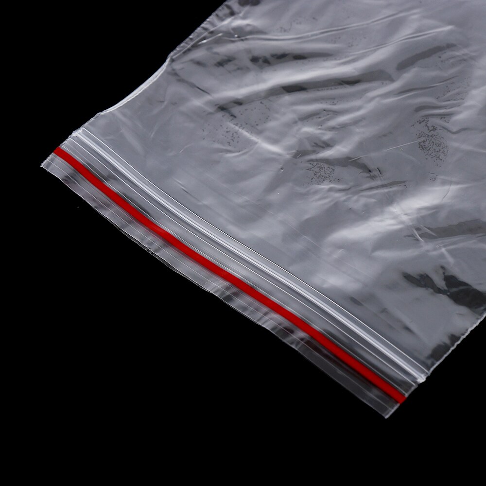 100 Stks/pak Hersluitbare Clear Plastic Zelfklevende Tas Voor Rits Zak Sieraden Zip Met Lock Pe Pouch Keuken Verpakking Leveringen