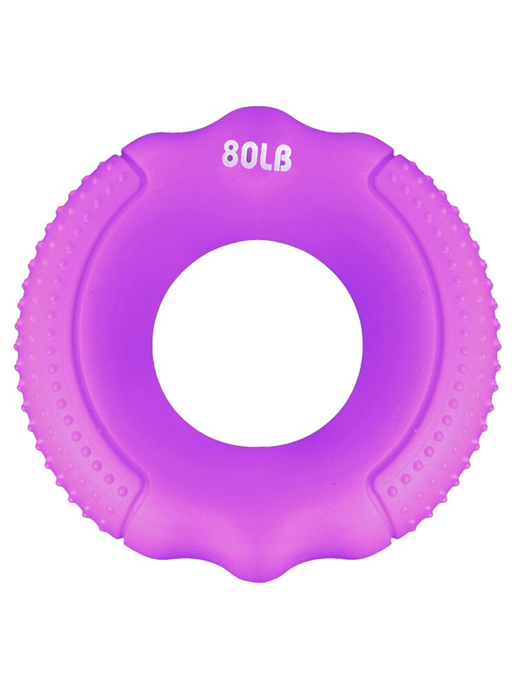 Portable Finger Mark Silicone Grip Ring Adjustable Hand Grip 20-100LB Grip Ring Muscle Trainer: Purple