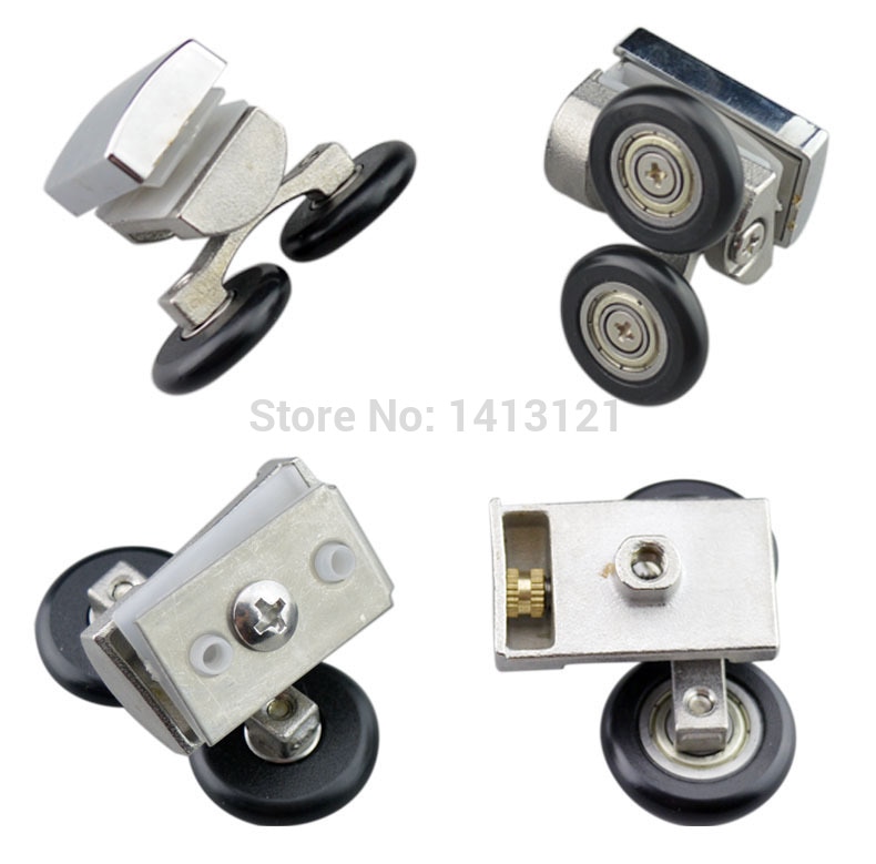 Circular shower room roller ultra-quiet Bouncing wheel sliding door pulley hanging rail track nylon wheel glass hardware part
