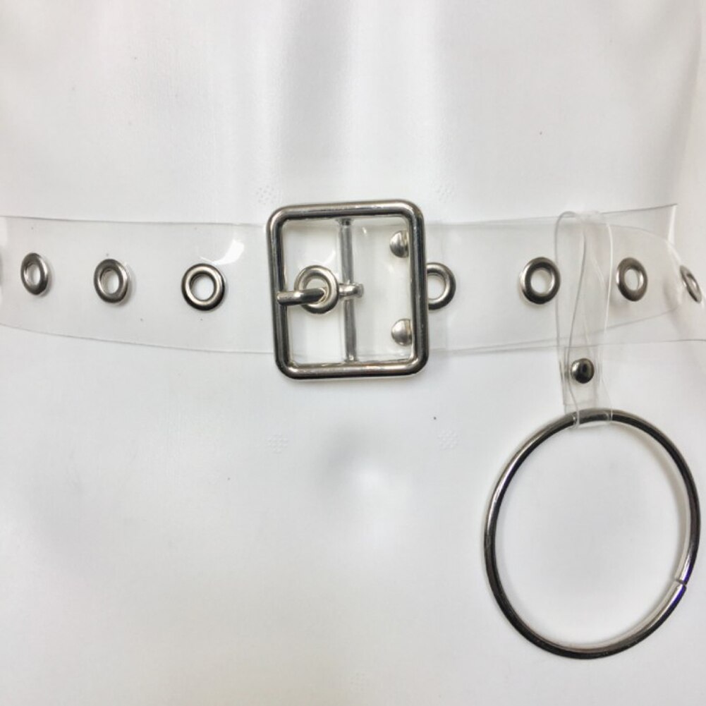 Clear Heart Belt Women Simple Plastic PVC Transparent Dress Belts For Jeans Metal Pin Buckle Trouser Waistband: 16