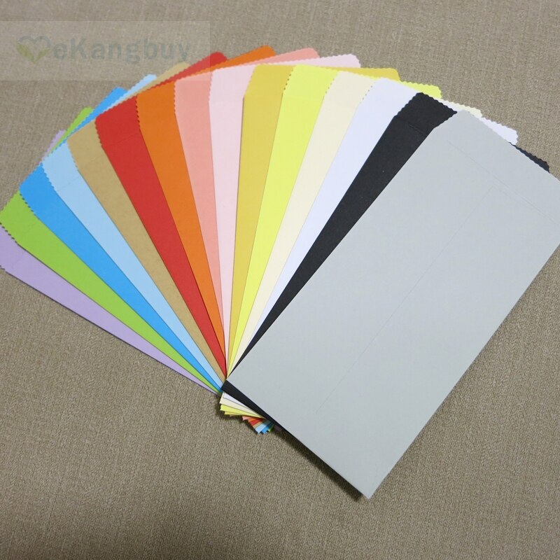 50 pcs 170x85mm (6.6 "x 3.3") couleur papier enveloppe verticale Style chinois enveloppe