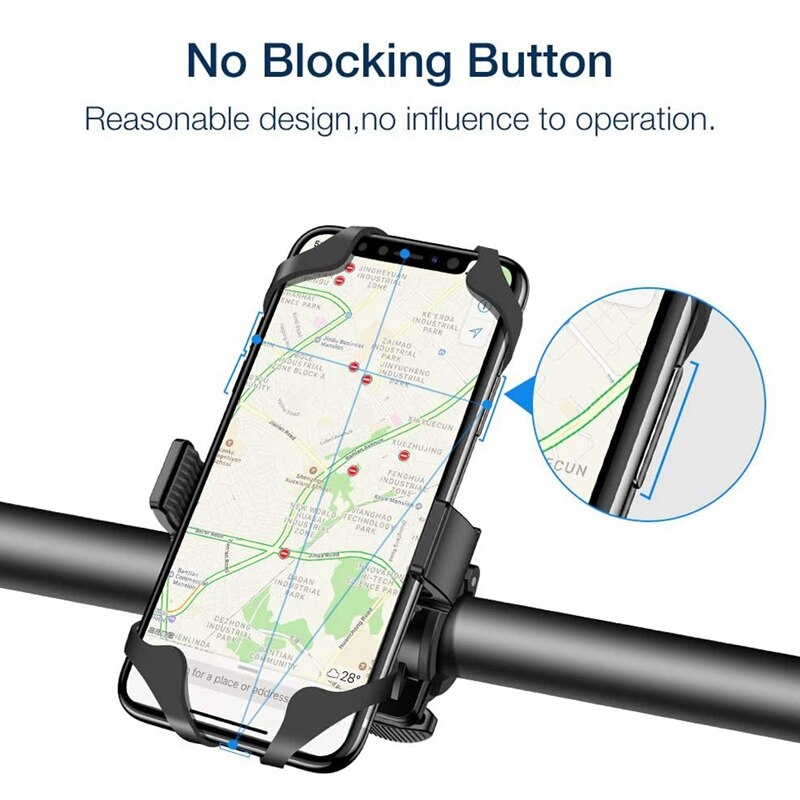 360°Rotatable Motorcycle Cell Phone Mount Universal Cell Phone Bicycle Rack Handlebar & Motorcycle Holder Cradle