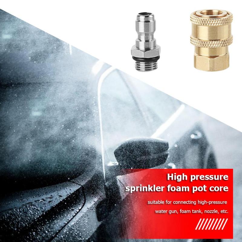 High Pressure Washer M14x1.5mm Brass Connector 1/4+Quick Release Coupler Male Female Connector for Pressure Washer Gun Nozzle