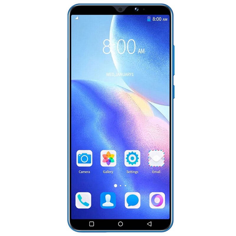 Reno 5 pro 5,8 inch smart phone 7731c quad core 1gb + 8gb rom dual sim dual standby android 7,0 mobile phone eu plug: Blue