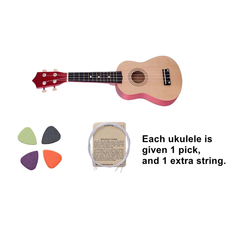 Addfoo Ukulele 21 Inch Ukelele Sopraan 4 Strings Hawaiian Sparren Basswood Gitaar Uke + String + Pick Snaarinstrument Gitaren