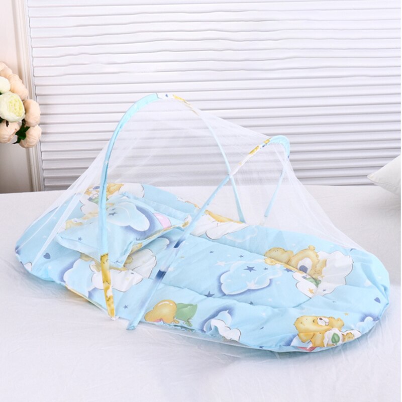 Lit de bébé Portable pliable enfants lit de bébé fermeture éclair moustiquaire tente berceau coussin de couchage pliable Portable