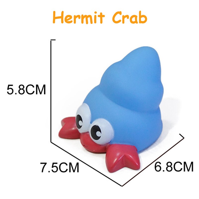 1Pcs Lovely Mixed Animals Swimming Water Toys Colorful Soft Rubber Float Squeeze Sound Squeaky Bathing Toy For Baby Bath Toys: 14