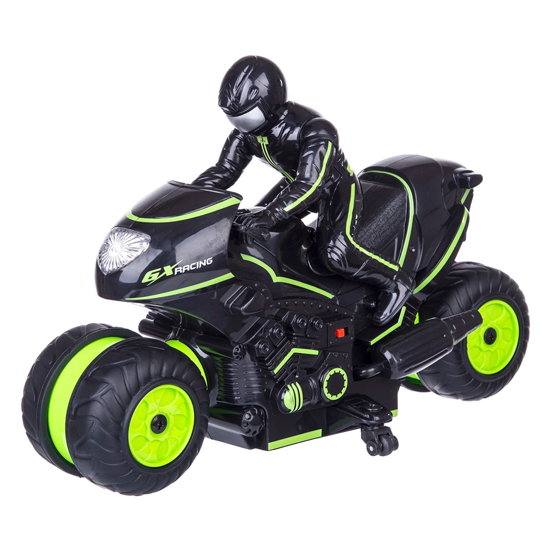 2.4G RC High Speed Drift Motorcycle 360 Degree Rotation Stunt Motorbike Model Toy RC Motorcycles- Green