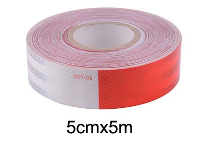Cinta de vinilo reflectante de alta intensidad, materiales adhesivos para vehículos, camiones, coches y remolques, seguridad: 5cmx5m