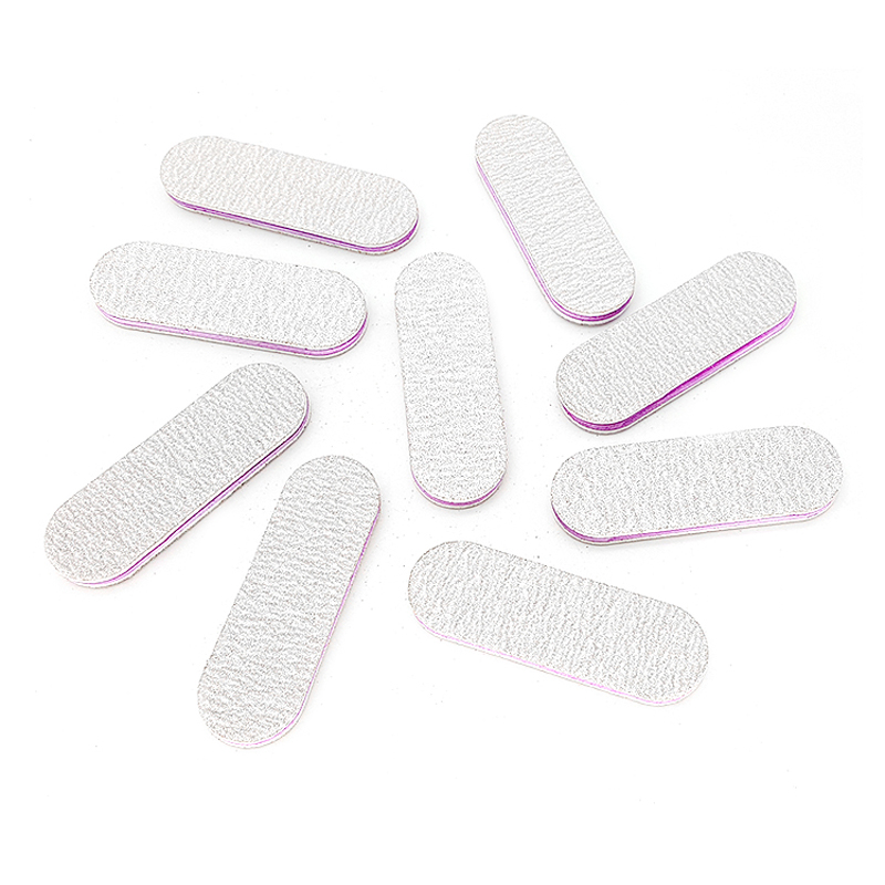 Mini limes à ongles jetables, 25 pièces/lot, 100/180, outil de manucure, scie, ponçage gris, lime de pédicure, planche émeri, bloc de vernis à ongles
