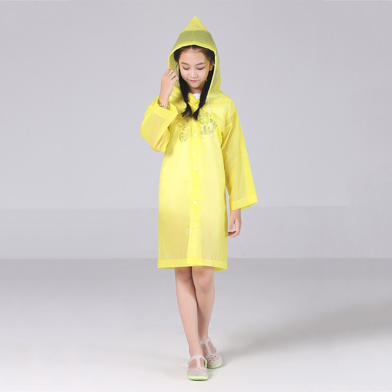 EVA Enfants Imperméable Poncho de Pluie Couverture Filles Garçons Vêtements De Pluie Imperméables À L'eau Manteaux Jetables Transparents Imperméables Enfants Manteau