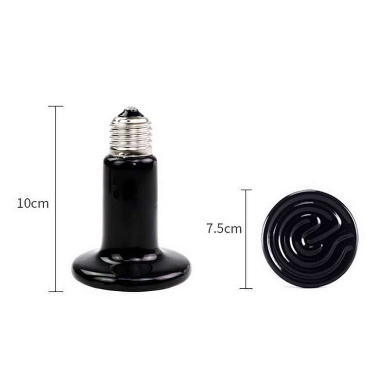 Far Infrared Pet Heating Lamp Ceramic 220V Pet Heating Lamp Light Bulb Pet Brooder Chickens Reptile Lamp 25W 50W 75W 100W