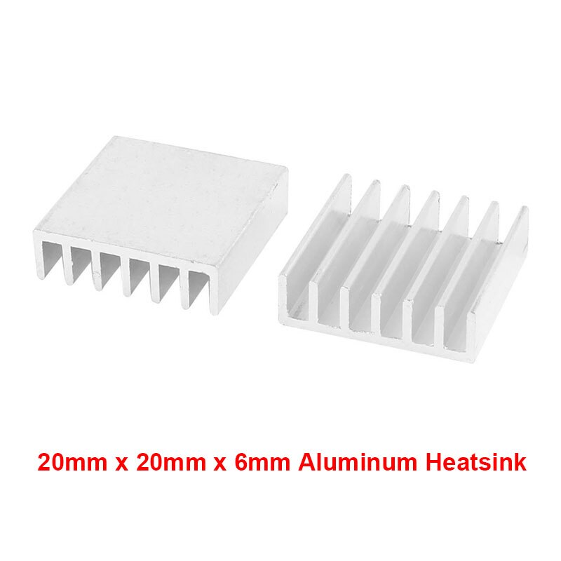 En-Labs 10pcs Silver 10x10x10mm Aluminum Heat Sink Radiator Heatsink,Electronic Chip Cooling Radiator Cooler for IC MOSFET SCR: 20x20x6mm