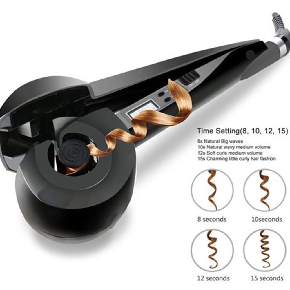 en céramique bigoudi Styler jet de vapeur automatique Curl rapide chauffage outil de coiffure magique cheveux fer à friser baguette