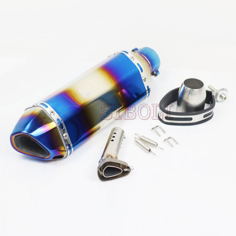 51mm Universal Motorcycle Exhaust Muffler Pipe Scooter Dirt Pit Bike Tube DB Killer For Honda R1 R3 MT07 cafe racer simson s51: C Ak sticker