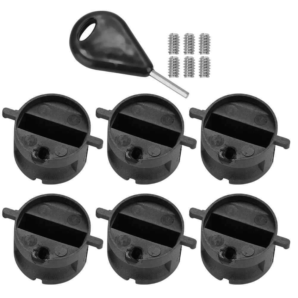 6Pcs Surfplank Staart Roer Slot Fcs Stijl Fin Stekkers G5 Leash Stekkers Doos Met Schroeven Key Wrench