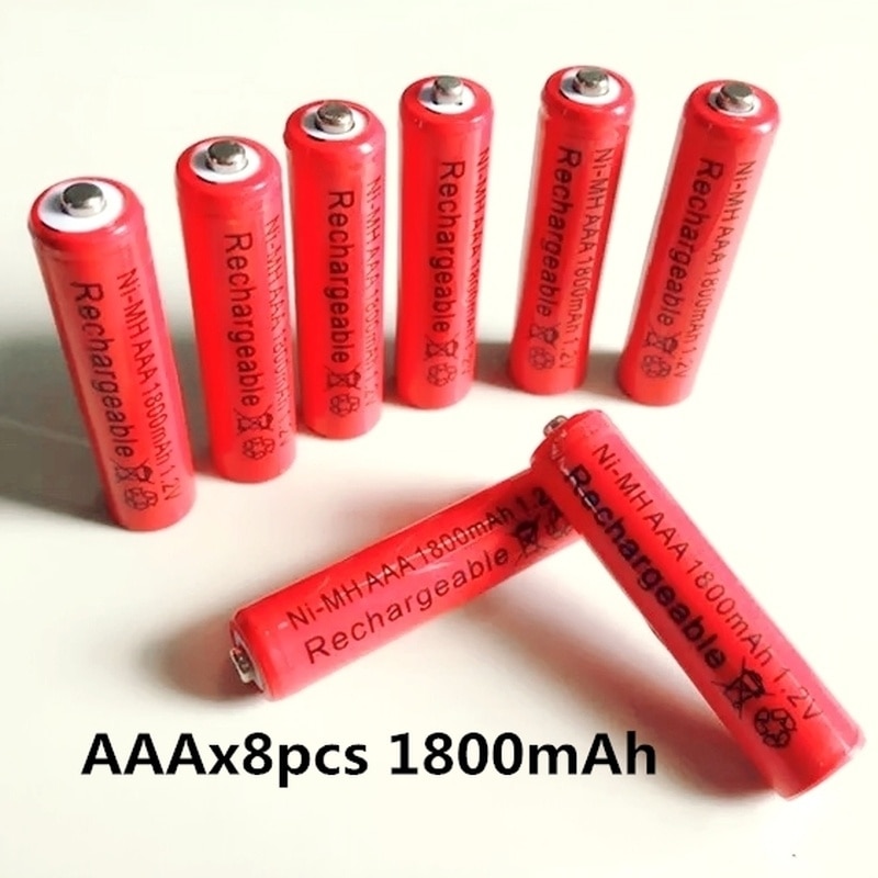 Rechargeable Battery AAA 1800mAh 1.2V NI-MH LED Toys Player Toys Recycling Batteries Mix Colors GTL EvreFire
