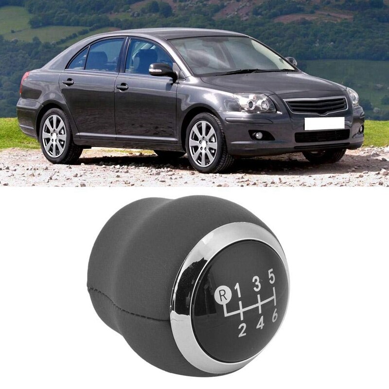 Pommeau de levier de vitesse en plastique Abs Mt, 2 pièces, 6 vitesses, pour Toyota Corolla 2007 / Rav4 Avensis Yaris D4D