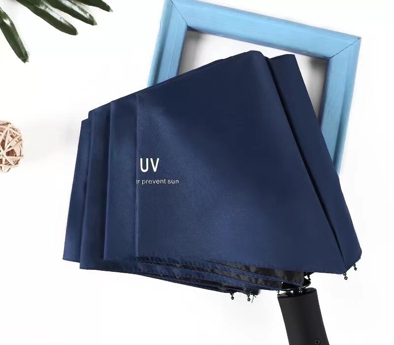 Small Mini Umbrella with Case Light Compact Perfect for Travel Lightweight Portable Parasol Outdoor Sun&Rain Umbrellas: 3 Navy