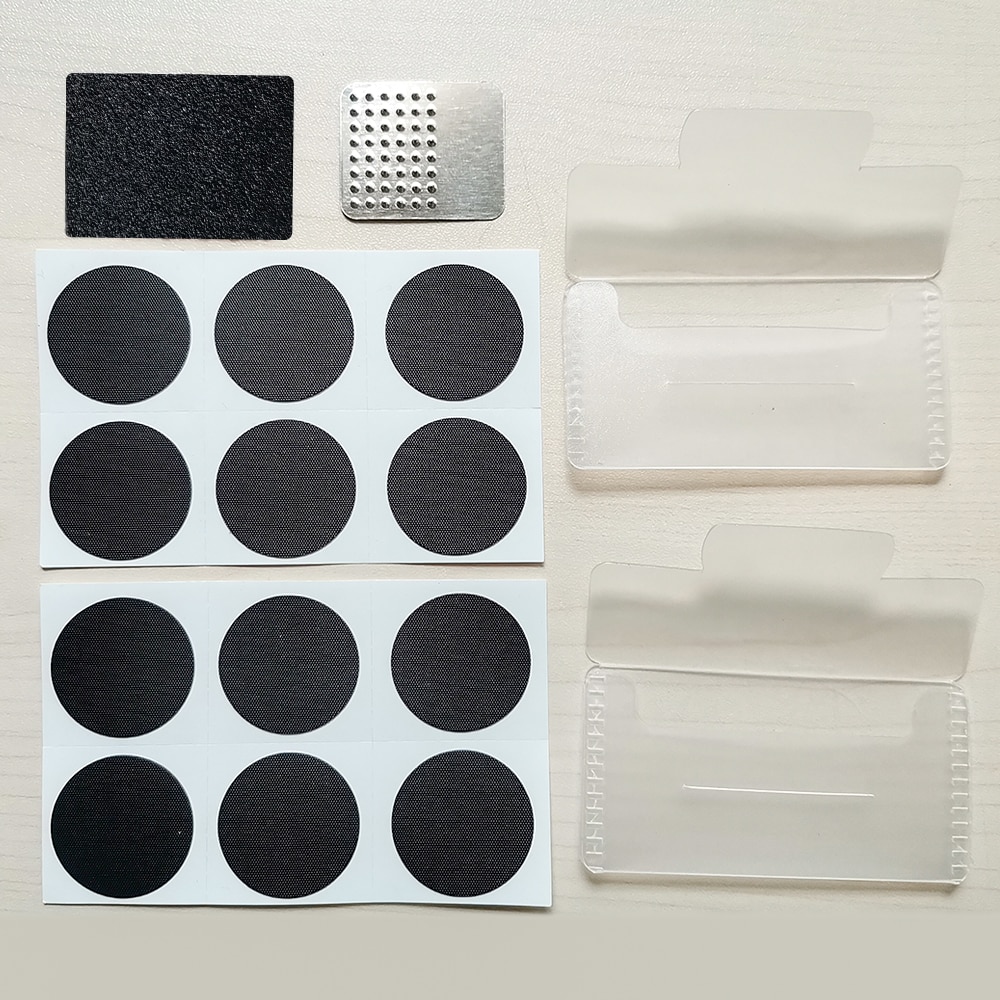 24 Pieces Bike Puncture Repair Patches Self Adhesive Bike Tire Patch Kit for Bicycle Tube Repair