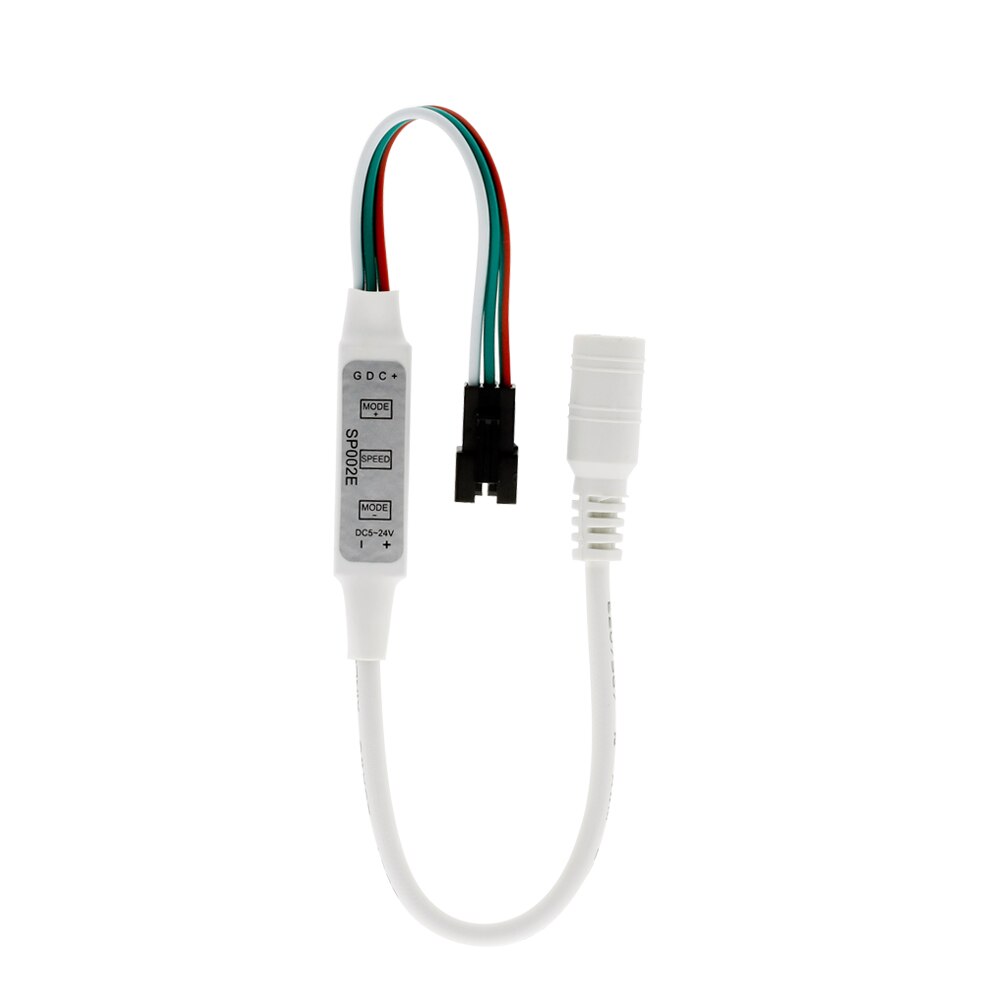 SP002E 3 Sleutel Mini Rgb Controller Micro-Controller DC5-24V Voor WS2811 WS2812B Pixels Droom Kleur Led Strip 2048 pixels