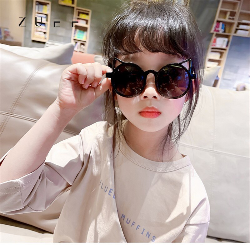 ZUEE-gafas de sol clásicas para niños y niñas, bonitas gafas de sol con dibujos de animales, alas de flores, protección para exteriores