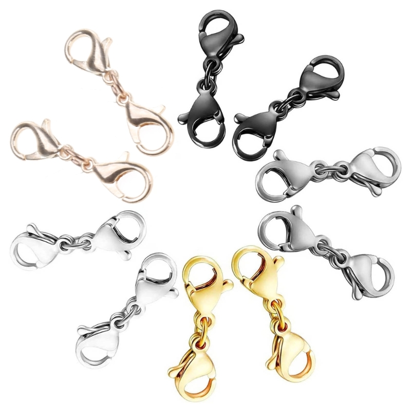 8 Stuks Dubbele Kreeft Sluitingen Ketting Armband Sluiting Connector Dubbele Opening Sieraden Sluitingen Voor Diy Sieraden Maken