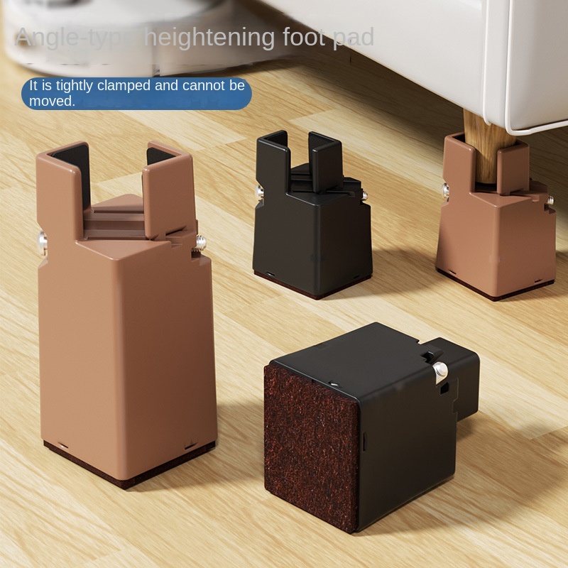 Elevador de pies de silla ajustable, elevador inferior de sofá de escritorio resistente de 5/10cm, elevador de mesa de sofá de Metal, elevadores de muebles de cama, 4 Uds.