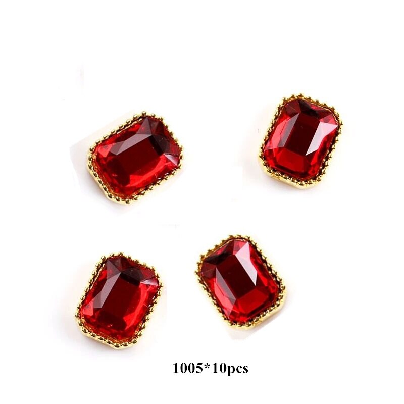 10 pièces breloque alliage Base 3D Nail Art strass décorations à dos plat brillant cristal bijoux diamants manucure accessoires: 1005