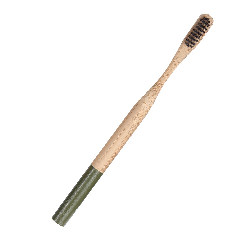 13 Colors Soft Bristles Bamboo Toothbrush Natural Eco-friendly Natural Round Handle Toothbrush Oral Care: 06