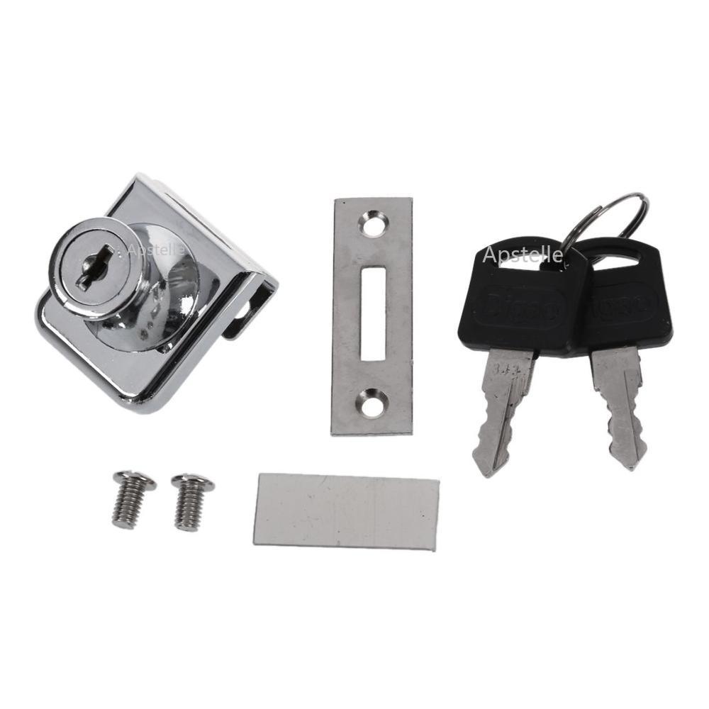 Showcase Glass Lock Cabinet Single Door Cylinder Rim Security Lock with Keys