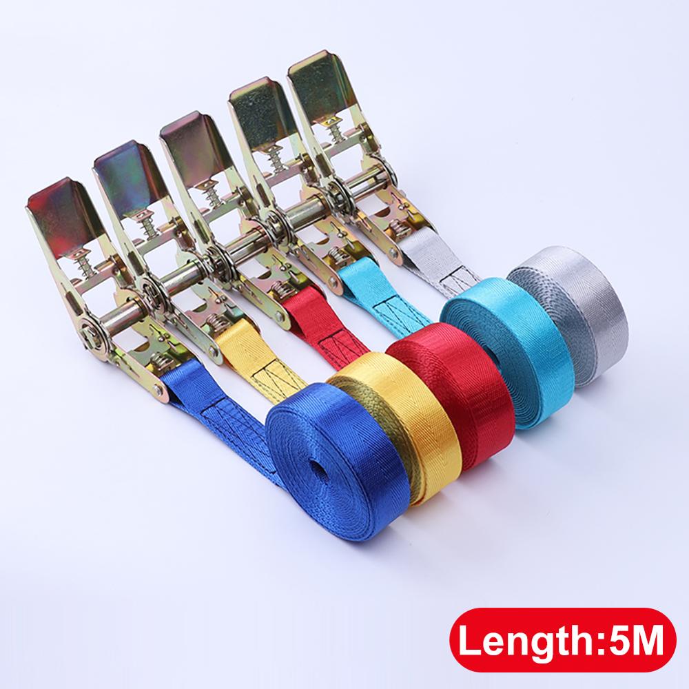 5M*25mm Strong Ratchet Belt Ratchet Belt Buckle Tie-Down Belt Cargo Straps Motorcycle Tension Rop Car Metal Buckle Tow Rope