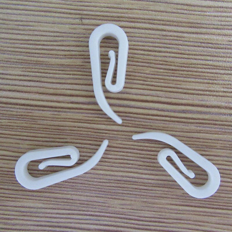 Ganchos de plástico para cortinas, cinta de encabezado, color blanco, nailon, 30 Uds.