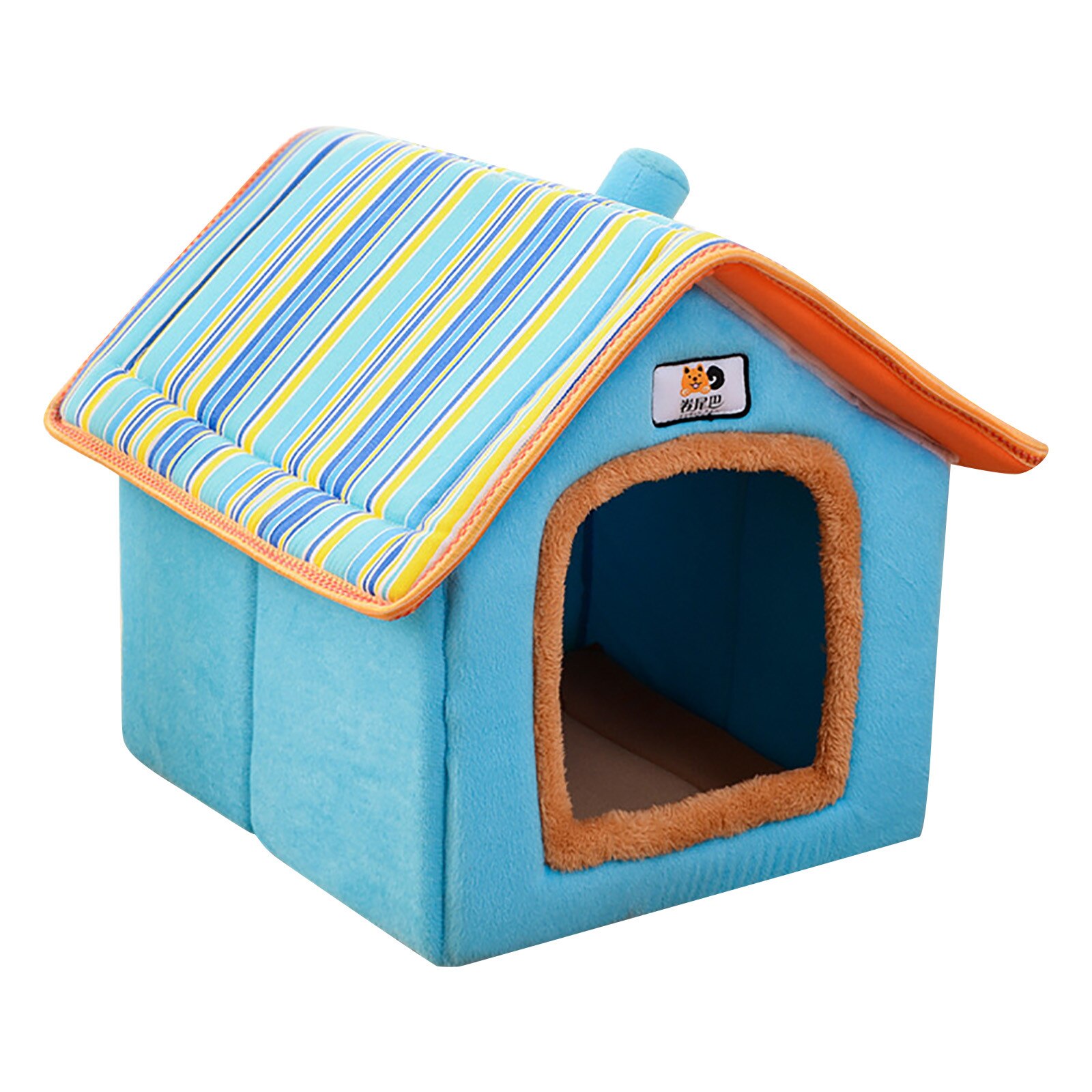 Kat Konijn Hond Krat Hoes, Ademend Waterdicht Zonwerend Winddicht Mug Hoes Vier Seizoenen Kooien Hoes Opvouwbare Outdoor Huisdier Kennel Krat Hoes,Blauw,M,Friendly321