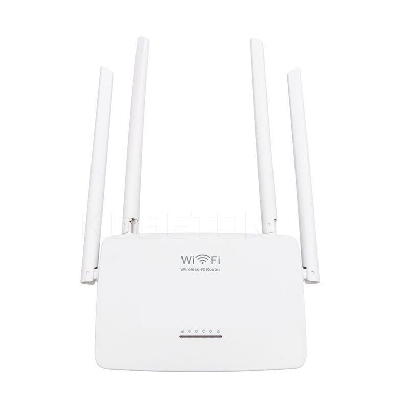 Kebidu original 300 mbps trådløs wifi router med 4 antenner engelsk firmware wi-fi repeater extender 5 porte  rj45 nyeste