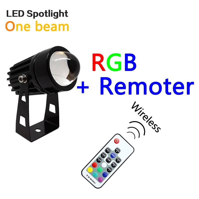 Outdoor LED Wall spotlight 9W 12W landscape Lighting 220V Red Green Blue RGB Wall light IP66 Waterproof one beam lights: RGB / 6-10W